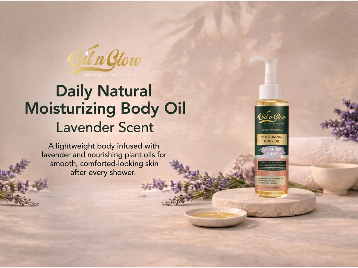 Natural Hydrating & Moisturizing After‑Shower Body Oil | Lightweight with Calming Lavender Scent