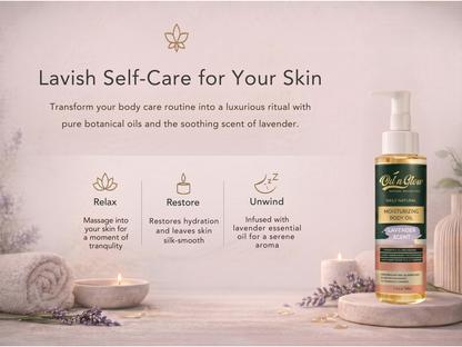 Natural Hydrating & Moisturizing After‑Shower Body Oil | Lightweight with Calming Lavender Scent