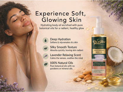 Natural Hydrating & Moisturizing After‑Shower Body Oil | Lightweight with Calming Lavender Scent