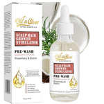 Oil 'n Glow Scalp Hair Growth Stimulator packaging and bottle on a white background
