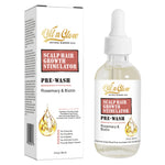 
OilnGlow Pre Wash Hair Oil – USDA Certified Organic Scalp Oil Hair Growth Treatment with Rosemary & Biotin, Pre-Shampoo Serum for Thinning Hair & Hair Loss – 2 Fl Oz Clean Beauty Pre-Wash Oil