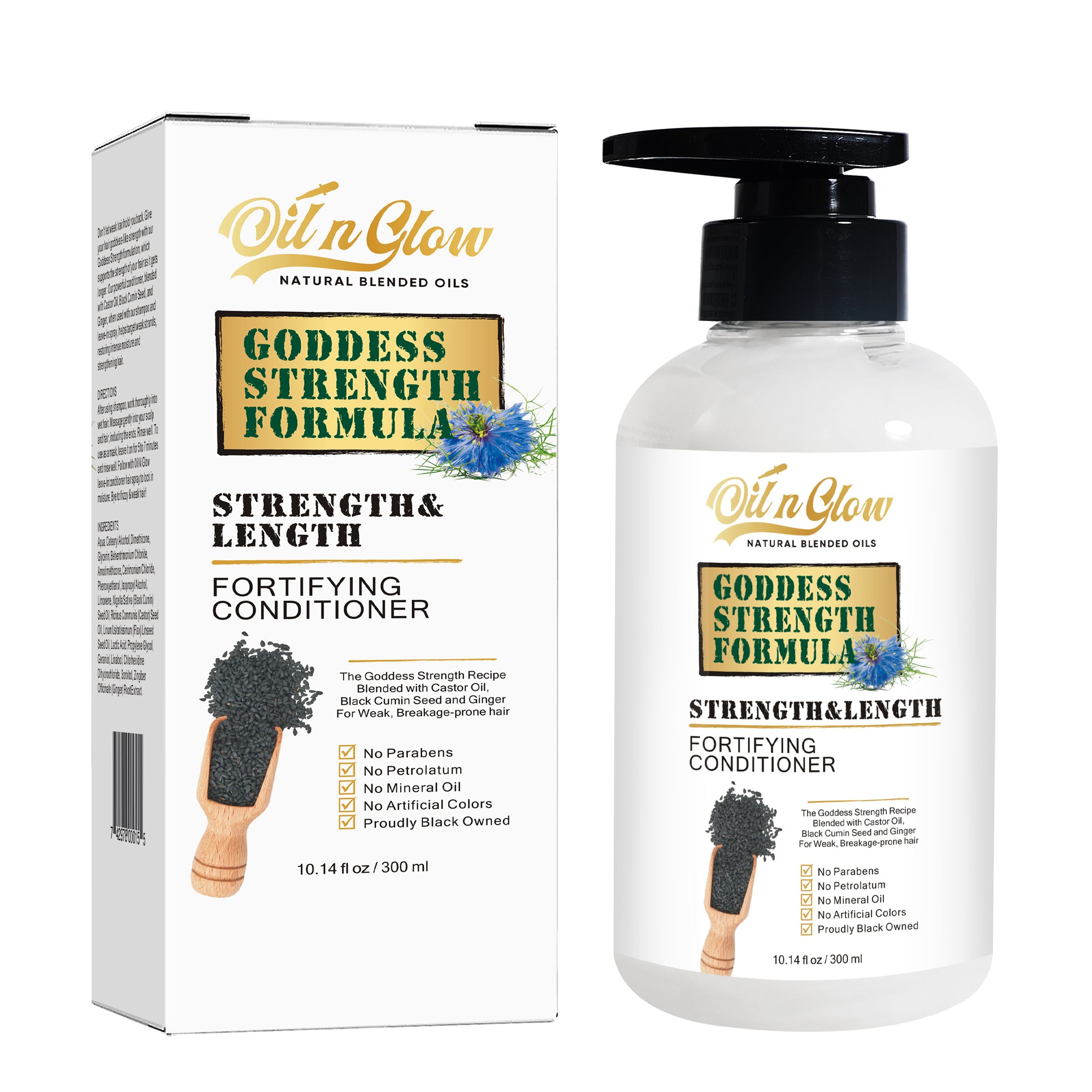 Oilnglow USDA Certified Natural Hair Conditioner for Strength, Moisture & Thinning Hair – Fragrance Free, 10 Fl Oz