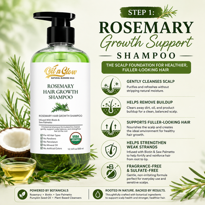 Rosemary Shampoo & Cumin Seeds Conditioner Set- Growth Support & Strengthening Duo