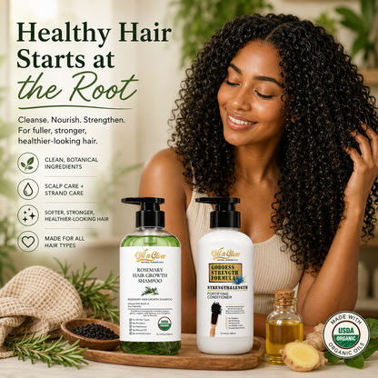 Rosemary Shampoo & Cumin Seeds Conditioner Set- Growth Support & Strengthening Duo
