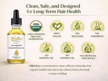 Lightweight 8‑in‑1 natural hair growth oil with rosemary, castor, coconut and jojoba. Supports thicker, fuller hair, reduces breakage and nourishes the scalp.