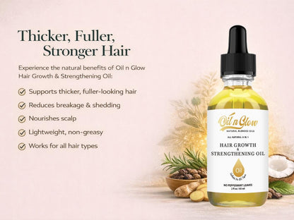 Lightweight 8‑in‑1 natural hair growth oil with rosemary, castor, coconut and jojoba. Supports thicker, fuller hair, reduces breakage and nourishes the scalp.