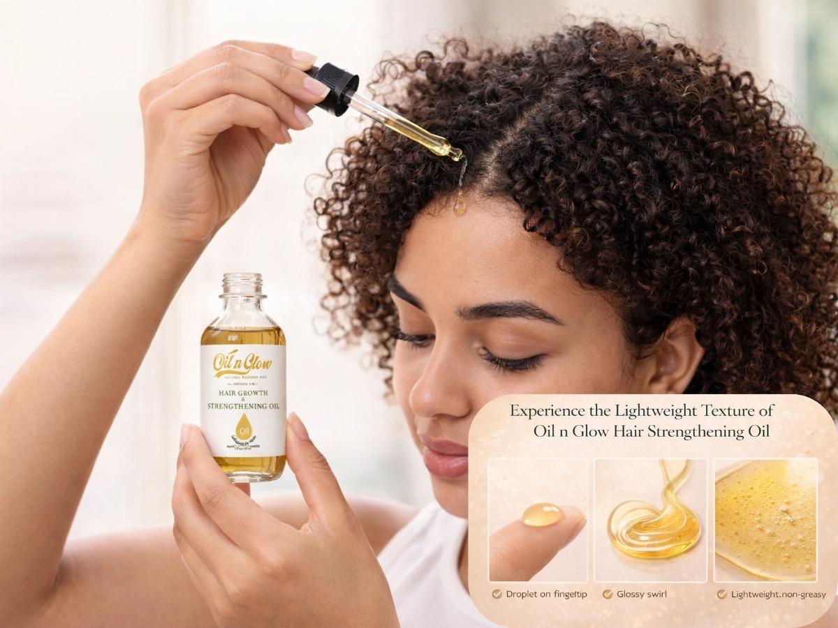 Lightweight 8‑in‑1 natural hair growth oil with rosemary, castor, coconut and jojoba. Supports thicker, fuller hair, reduces breakage and nourishes the scalp.